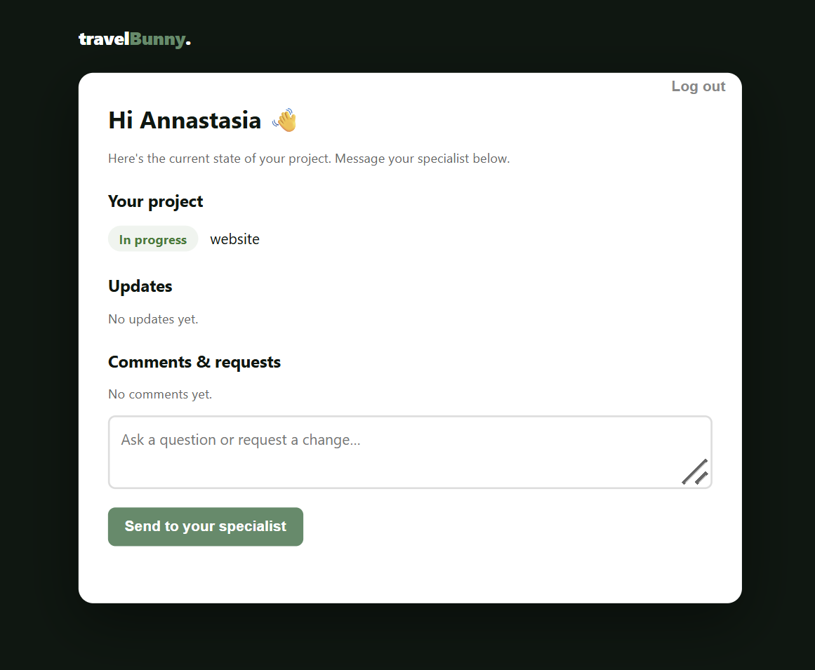 Client dashboard